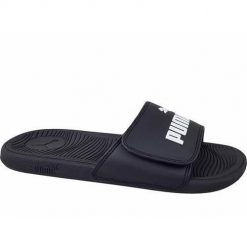 Klapki damskie Puma Cool Cat 2.0 V. Czarne klapki damskie Puma, bez wzorów, z materiału. Za 165.00 zł.