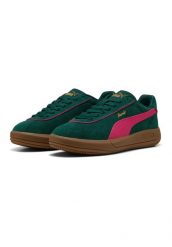 Damskie zamszowe buty sportowe Puma Club Klassika. Zielone obuwie sportowe damskie Puma, bez wzorów, z gumy. Za 279.80 zł.