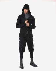 La Haine Inside Us Sweter Full Zip | LM244 | Mężczyzna | Czarny. Czarne swetry przez głowę męskie La Haine Inside Us, l, bez wzorów, z bawełny, bez kołnierzyka. W wyprzedaży za 599.00 zł.