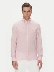 Tommy Hilfiger Koszula MW0MW34602 Różowy Regular Fit. Czerwone koszule męskie Tommy Hilfiger, m, bez wzorów, ze lnu, bez kołnierzyka, bez ramiączek. Za 269.99 zł.