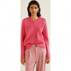 Mango - Sweter Brisbane. Różowe swetry damskie Mango, z dzianiny. Za 139.90 zł.