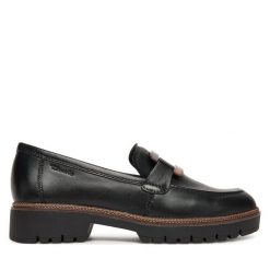 Loafersy Tamaris. Czarne mokasyny damskie Tamaris. Za 359.99 zł.