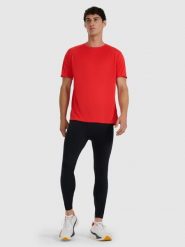 4F Legginsy do biegania w terenie szybkoschnące męskie - czarne L. Czarne legginsy sportowe męskie 4f, l, bez wzorów, do biegania. Za 229.99 zł.