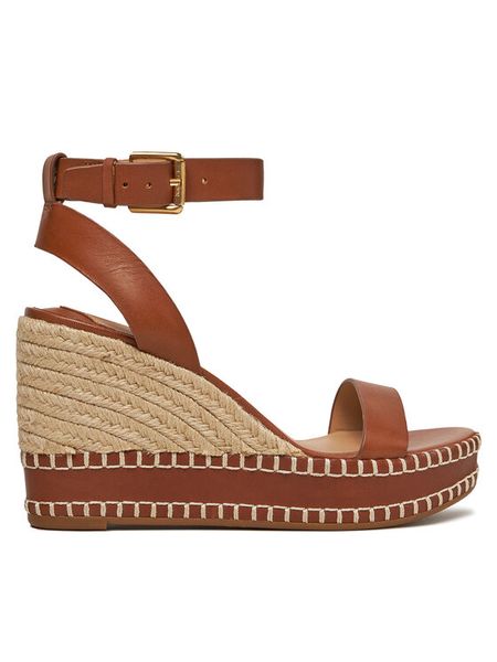 LAUREN RALPH LAUREN Espadryle 802940573002 Brązowy. Brązowe espadryle damskie Lauren Ralph Lauren, bez wzorów, ze skóry, bez obcasa, bez zapięcia. Za 509.99 zł.