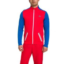 Bluza sportowa męska Lacoste. Czerwone bluzy męskie Lacoste, m, bez wzorów, z dresówki, bez kaptura. Za 367.00 zł.