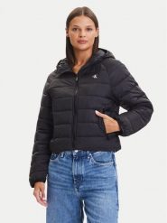 Calvin Klein Jeans Kurtka przejściowa LV047C510G Czarny Regular Fit. Czarne kurtki damskie Calvin Klein Jeans, m, bez wzorów, z jeansu, bez kaptura. Za 599.99 zł.