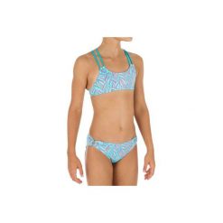 Kostium 2cz BAHIA PALM JR. Niebieskie stroje kąpielowe dla dziewczynek OLAIAN. Za 39.99 zł.
