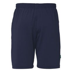 Szorty Uhlsport Essential Tech. Niebieskie krótkie spodenki sportowe męskie Uhlsport, bez wzorów, z materiału, do piłki nożnej. Za 145.15 zł.