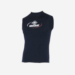 Top nurkowy "żyleta" męski Beuchat z neoprenu 2,5 mm. Brązowe koszulki sportowe męskie BEUCHAT, m, bez wzorów, z neoprenu, bez kołnierzyka, bez ramiączek. Za 219.99 zł.