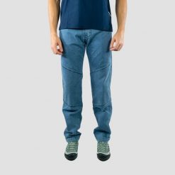 Turia Eco Jeans Men. Niebieskie spodnie sportowe męskie JEANSTRACK, m, bez wzorów, z bawełny, wspinaczkowe. Za 407.00 zł.