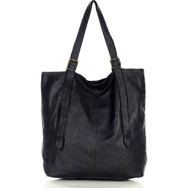 Shopperka czarna vintage MARCO MAZZINI v201a. Czarne torebki shopper damskie bez wzorów, ze skóry, vintage, bez dodatków. Za 599.00 zł.
