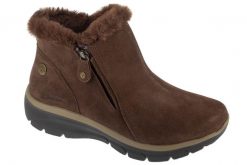 Buty zimowe damskie, Easy Going - High Zip 2. Brązowe obuwie sportowe damskie Skechers, bez wzorów, z materiału. Za 409.99 zł.