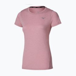 Koszulka do biegania damska Mizuno Core Tee. Czerwone koszulki sportowe damskie Mizuno, xl, bez wzorów, z materiału, bez kołnierzyka, bez ramiączek, do biegania. Za 139.99 zł.