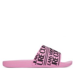 Klapki Versace Jeans Couture. Czerwone klapki męskie Versace Jeans Couture, z jeansu. Za 329.99 zł.