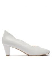 Caprice Czółenka 9-22400-42 Biały. Białe czółenka damskie Caprice, bez wzorów, ze skóry, bez obcasa, bez zapięcia. Za 233.99 zł.