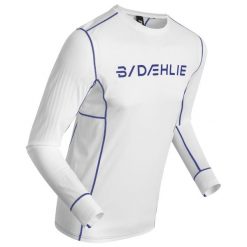 Koszulka termoaktywna z długim rękawem Daehlie Sportswear. Niebieskie koszulki sportowe męskie DAEHLIE, l, bez wzorów, z materiału, bez kołnierzyka, bez ramiączek, na fitness i siłownię. Za 290.00 zł.