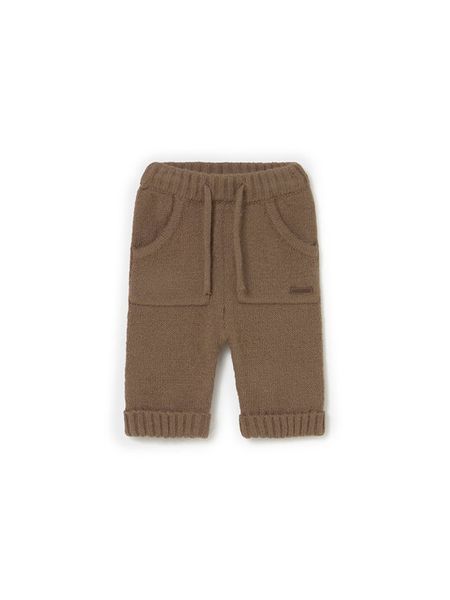 Mayoral Spodnie dzianinowe 2579 Brązowy Regular Fit. Brązowe spodnie materiałowe dla chłopców Mayoral, bez wzorów, z bawełny. Za 119.99 zł.