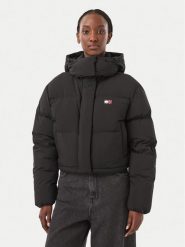Tommy Jeans Kurtka puchowa Alaska DW0DW18609 Czarny Cropped Fit. Czarne kurtki damskie Tommy Jeans, s, bez wzorów, z jeansu, bez kaptura. Za 1,099.00 zł.