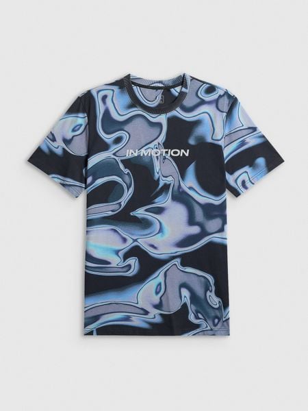 Чоловічий regular T-shirt з принтом - темно-синя. T-shirty męskie 4f, m, bez wzorów, bez kołnierzyka. Za 1,149.90 zł.