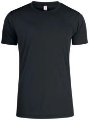 Clique Basic Active-T – męska koszulka 100% poliester, kolor black. Czarne koszulki sportowe męskie CLIQUE, m, bez wzorów, z dzianiny, bez kołnierzyka, bez ramiączek. Za 86.39 zł.