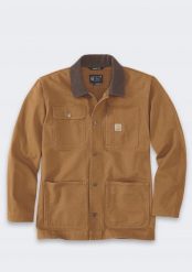 Kurtka Carhartt Iconi C01 Duck Chore C Brown. Brązowe kurtki męskie Carhartt, m, bez wzorów, bez kaptura. Za 469.82 zł.