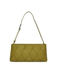 Calvin Klein Torebka Ck Woven Elongated Shoulder Bag K60K612992 Zielony. Zielone torebki do ręki damskie Calvin Klein, bez wzorów, ze skóry, bez dodatków. Za 379.99 zł.