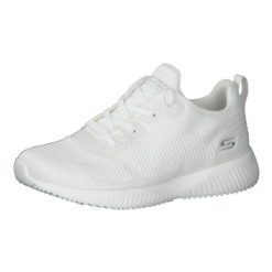 Buty do chodzenia damskie Skechers Sneaker. Białe obuwie sportowe damskie Skechers, bez wzorów, z materiału, trekkingowe, Skechers Sport. Za 239.99 zł.
