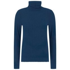 T-Shirt Deha Mieszanka Kaszmiru Wysoki Golf Damskie. Niebieskie t-shirty damskie Deha, s, bez wzorów, z elastanu, eleganckie, bez kołnierzyka. Za 301.99 zł.