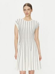 DKNY Sukienka codzienna DD4J8E21 Beżowy Regular Fit. Brązowe sukienki damskie DKNY, na co dzień, m, bez wzorów, z syntetyku, bez kołnierzyka, bez ramiączek, proste. Za 409.99 zł.