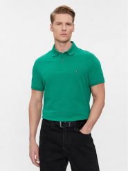 Tommy Hilfiger Polo 1985 Regular Polo MW0MW17770 Zielony Regular Fit. Zielone koszulki polo męskie Tommy Hilfiger, l, bez wzorów, z bawełny, bez ramiączek. Za 249.99 zł.