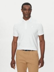 KARL LAGERFELD Polo 745750 500221 Biały Regular Fit. Białe koszulki polo męskie KARL LAGERFELD, m, bez wzorów, z bawełny, bez ramiączek. Za 479.99 zł.