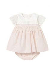 Mayoral Sukienka elegancka 1883 Różowy Regular Fit. Czerwone sukienki dla dziewczynek Mayoral, bez wzorów, z bawełny, eleganckie, bez ramiączek. Za 189.99 zł.