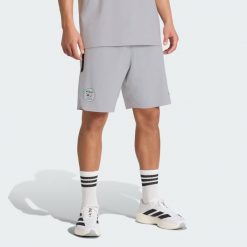 Szorty Algeria Tiro Tech. Szare krótkie spodenki sportowe męskie Adidas, bez wzorów, na fitness i siłownię. Za 219.00 zł.
