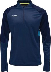 Męska bluza Hummel Tech Move Half Zip Blue2. Niebieskie bluzy męskie Hummel, m, bez wzorów, z elastanu, bez kaptura, do biegania. Za 210.99 zł.