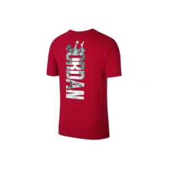 Koszulka męska nike airjordan rise basketball photo tee gym red. Czerwone koszulki sportowe męskie Nike, m, bez wzorów, z bawełny, bez kołnierzyka, bez ramiączek, do biegania. Za 139.00 zł.