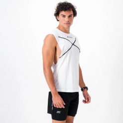 Idealna koszulka męska do treningu RAW TOP. Białe buty sportowe męskie BODYCROSS, z materiału, bez zapięcia, do biegania. W wyprzedaży za 98.99 zł.