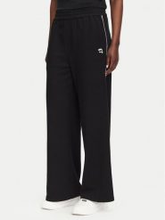 KARL LAGERFELD Spodnie dresowe B3W10045 Czarny Regular Fit. Czarne spodnie dresowe damskie KARL LAGERFELD, xl, bez wzorów, z bawełny. Za 779.99 zł.