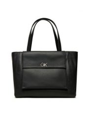 Calvin Klein Torebka Ck Medium Shopper K60K612811 Czarny. Czarne torebki shopper damskie Calvin Klein, bez wzorów, ze skóry, bez dodatków. Za 399.99 zł.