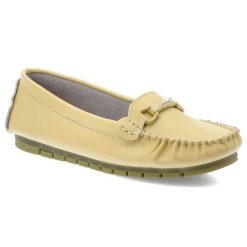 Żółte Mokasyny S.Barski Stylowe Wsuwane Obuwie Damskie. Żółte mokasyny damskie S.BARSKI, ze skóry, eleganckie. Za 169.00 zł.