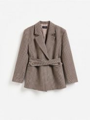 Marynarka z paskiem - wielobarwny. Żakiety damskie Reserved, l, bez wzorów, z tkaniny. Za 359.99 zł.