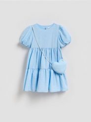 Sukienka z torebką - jasnoniebieski. Niebieskie torby i plecaki dziecięce Reserved, z tkaniny. Za 129.99 zł.