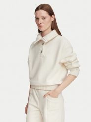 Guess Bluza W6YQ22 K5315 Kremowy Regular Fit. Białe bluzy damskie Guess, xs, z aplikacjami, z bawełny, bez kaptura. Za 474.99 zł.
