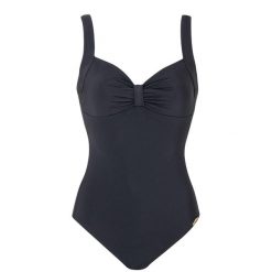 Strój kąpielowy Basic. Czarne kostiumy jednoczęściowe damskie SUNFLAIR, bez wzorów, z elastanu, sportowe, do pływania. Za 367.00 zł.