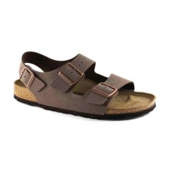 Sandały Birkenstock Milano Mocca Brązowy Dorosłych. Brązowe sandały damskie Birkenstock, bez wzorów, z gumy, bez obcasa, bez zapięcia. Za 426.05 zł.