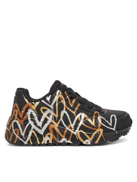 Skechers Sneakersy 314067L/BKGD Czarny. Czarne buty sportowe dziewczęce Skechers, bez wzorów, ze skóry, bez zapięcia. Za 161.99 zł.