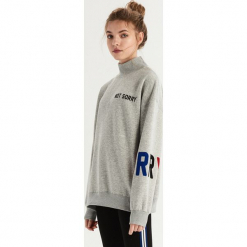 Bluza Sorry not sorry - Jasny szar. Szare bluzy damskie Sinsay. Za 59.99 zł.
