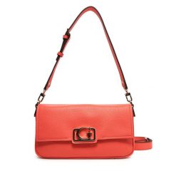 Torebka Guess. Pomarańczowe listonoszki damskie Guess, z aplikacjami, bez dodatków. Za 319.99 zł.