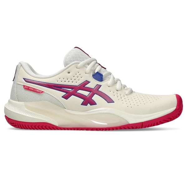 Damskie buty do tenisa Asics Gel-Challenger 15 Clay. Białe obuwie sportowe damskie Asics, bez wzorów, tenisowe. W wyprzedaży za 478.50 zł.