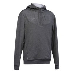 Bluza do hokeja na trawie męska Korok FH500. Szare bluzy męskie KOROK, l, bez wzorów, z bawełny, bez kaptura. Za 179.99 zł.