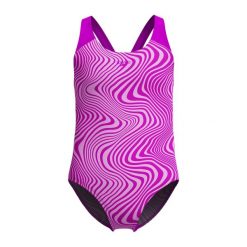 Dziewczęcy Jednoczęściowy Kostium Kąpielowy Z Cyfrowym Nadrukiem Splashback. Czerwone stroje kąpielowe dla dziewczynek Speedo, bez wzorów, z elastanu. Za 145.99 zł.
